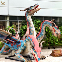 GO-73 Dragon occidental réaliste artificiel de dinosaure animatronique grandeur nature avec ailes