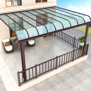 Toldo de aluminio impermeable para ventana, cubierta curva para lluvia, protección solar para patio, balcón, entrada, ventanas, puertas, toldo para el hogar - Product Image 1