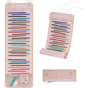 Organizador de pared plegable de tela con 32 bolsillos para lápices, almacenamiento para aulas y oficinas, para colocar detrás de puertas o en paredes - Product Image 1