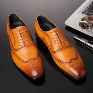 Zapatos Oxford Italianos Clásicos de Negocios, Cómodos y Transpirables, con Cordones, Parte Superior de PU, Zapatos de Vestir de Primavera - Product Image 5