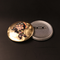 Badge bouton rond holographique en fer sans nickel, imprimé UV personnalisé, pour événements, cadeaux promotionnels, marquage personnalisé