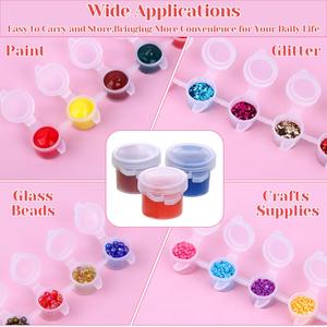 2/3/510/15ml Boîtes de peinture en plastique PP transparent à 6/8 bandes Boîte distributrice de peinture acrylique Boîtes de peinture vides en gros - Product Image 3