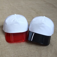 Casquettes Trucker 5 Panneaux Transparentes à Visière Claire en PVC Personnalisables avec Logo, Bicolores, Tendance, pour l'Extérieur, Vente en Gros de Haute Qualité