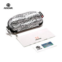 Étui à lunettes KDEAM en EVA avec fermeture éclair, pochette en coton, chiffon de nettoyage, emballage de vente au détail, emballage pour lunettes de soleil, emballage pour lunettes optiques
