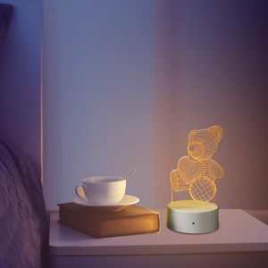Vente en gros d'usine, lampe 3D à effet d'illusion moderne avec télécommande tactile ABS LED, base avec éclairage RVB, intensité réglable, 16 couleurs changeantes - Product Image 5