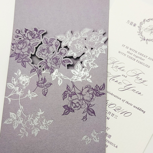 Chất Lượng Cao Tùy Chỉnh Thẻ Laser Cắt Đám Cưới Mời Với Cao Cấp Giấy Phong Bì Vận Chuyển Toàn Cầu Xây Dựng Thương Hiệu - Product Image 5