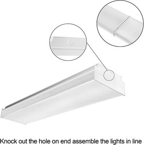 4FT 40W 4 Chân Flush Núi Văn Phòng <span class=keywords><strong>LED</strong></span> Bọc Ánh Sáng Trần Ánh Sáng Tuyến Tính Cho Nhà Để Xe <span class=keywords><strong>ETL</strong></span> DLC Được Liệt Kê <span class=keywords><strong>LED</strong></span> Bao Quanh Cửa Hàng Ánh Sáng - Product Image 5