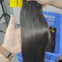Paquete de Cabello Humano Virgen Vietnamita Crudo, Liso Natural, con Cutícula Alineada, Doble Trama, para Fabricación de Pelucas