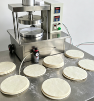 Presse à feuilles de pâte commerciale pour la fabrication de roti, machine à tortillas pneumatique automatique