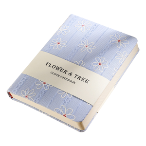 Cuaderno de tela suave con forro de esponja Jacquard de encaje A6 B6 al por mayor con páginas forradas en blanco bonito diario con tapa dura de tela elegante - Product Image 1