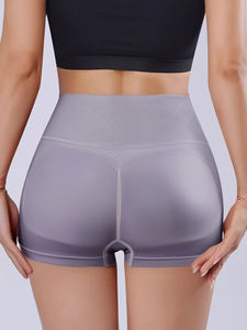 Offre Spéciale femmes taille XL taille haute sans entrejambe Yoga Shorts poches personnalisé <span class=keywords><strong>Spandex</strong></span> athlétique course Gym Fitness porter privé - Product Image 2