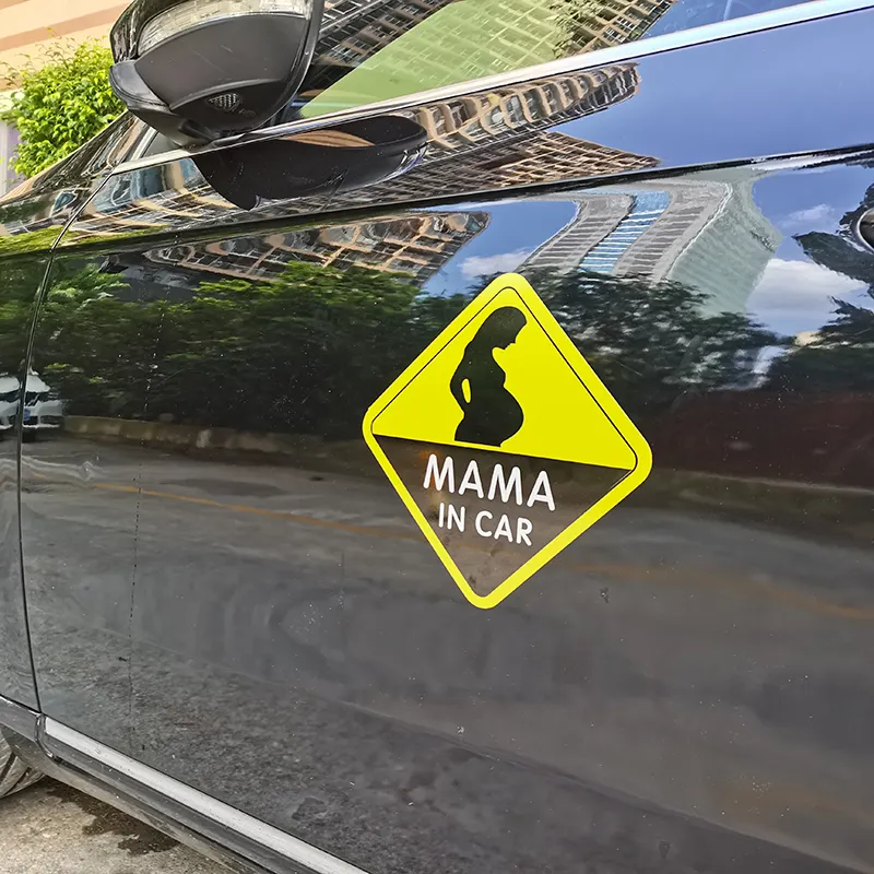 Reflecterende Veiligheidsauto Body Magnetische Sticker Herbruikbare Mama In Automagneet Bumperstickers