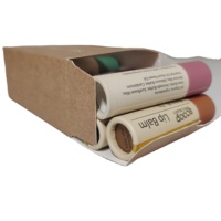 Impression personnalisée biodégradable push twist up rouge à lèvres déodorant bâton carton brun kraft papier tube emballage conteneur