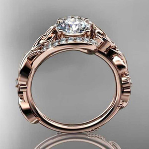 Anello Floreale da Donna Stile Fidanzamento con Design a Foglia e Ramo, Gioiello Elegante Regolabile per Uso Quotidiano - Product Image 6