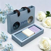 Boîte d'emballage élégante et écologique personnalisée, boîte à savon artisanale avec fenêtre, boîte cadeau de mariage pour savons faits à la main