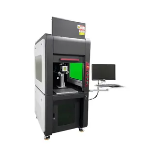 JPT Raycus Laser Source Large 3D Enclosed Fiber Laser Marking Machine laser marking and deep engraving on curved surfaces