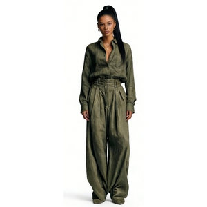 Women's Oversized Shirt & Balloon <b>Pants</b> 2 Piece Set - Casual Summer Co-ord Outfit Fashion - Product Image 6
