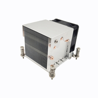 Ventilateur de radiateur CPU de bureau actif 165W 2U avec 4 caloducs roulement à billes pour plates-formes LGA2011 115X 1151 1155 1156