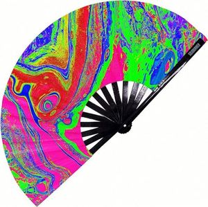 Éventail Pliant en Bambou de 13 Pouces avec Logo Personnalisé, Motif Fée Classique Sculpté, Style Musical, Souvenir d'Halloween et de Mariage – Grande Vente - Product Image 4