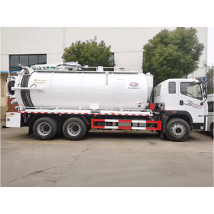 รถบรรทุกดูดสิ่งปฏิกูล FAW JieFang เครื่องยนต์ดีเซล ยูโร 6 กำลัง 150-250 แรงม้า แบบสะพานหลังคู่ ความจุ 18 ลูกบาศก์เมตร เหมาะสำหรับการเก็บน้ำเสีย - Product Image 1