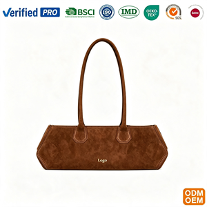 <span class=keywords><strong>Sac</strong></span> à bandoulière long en <span class=keywords><strong>cuir</strong></span> suédé vintage avec logo personnalisé BSCI, <span class=keywords><strong>sac</strong></span> à <span class=keywords><strong>main</strong></span> hexagonal pour femmes - Product Image 1