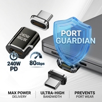 Adaptateur secteur magnétique USB-C 24 broches pour téléphone portable, vente en gros d'usine, 48V 5A 240W 80Gbps 16K, convertisseur magnétique PD3.1