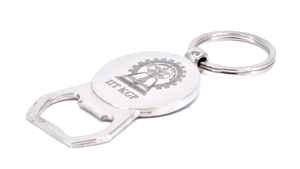 Porte-clés ouvre-bouteille rond en métal de qualité supérieure pour cadeau promotionnel de marque d'entreprise - Product Image 3