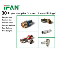 Raccords de plomberie IFAN pour tuyaux d'eau multicouches, raccords à sertir en laiton de 16 mm, raccords multicouches PEX