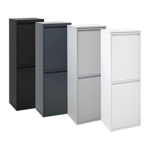 Contenitore per Rifiuti da Cucina <span class=keywords><strong>Salvaspazio</strong></span> in Metallo con Apertura a Ribalta, 2 Organizzatori per Rifiuti e Sistema di Smistamento - Product Image 3