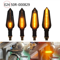 Indicatori di Direzione Anteriori per Moto Approvati ECE, Luci LED 12V con Certificazione E, 100% Impermeabili