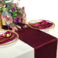 Vente en gros 100% chemin de table de mariage en polyester tricoté macramé techniques tissées brodées fêtes d'hôtel en plein air