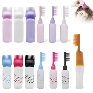  Root Comb Applicator Bottle, 6 Ounce Hair Oil Applicator  Applicator Bottle for Hair Dye Bottle Applicator Brush with Graduated  Scale, Profssional Brush Applicator Comb Dye and scalp treament essential :  Beauty