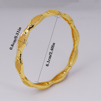 Bracelet creux ouvrable en or 24 carats, bijoux polyvalents pour femmes européennes et américaines