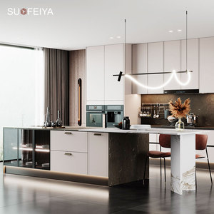 Sofeyia armadietto da <span class=keywords><strong>cucina</strong></span> di fascia alta mobili in legno compensato MDF isola in legno di alta Gloss <span class=keywords><strong>cucina</strong></span> vetro laccato per l'australia - Product Image 2