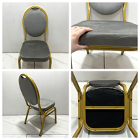 Chaise en fer traditionnelle européenne élégante pour la location, la restauration, les réceptions, les hôtels, mobilier commercial durable et imperméable