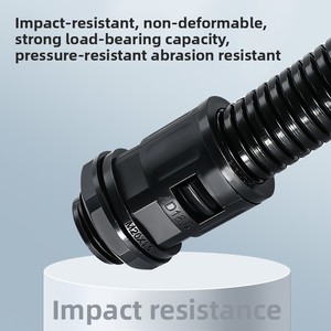 Conector rápido de tubo corrugado de plástico de nailon IP68 junta de manguera de prensaestopas de rosca métrica recta enchufable para rosca métrica Pg - Product Image 2