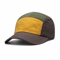 Casquette de baseball personnalisée avec logo, bicolore, 6 panneaux, respirante, pour sports de plein air