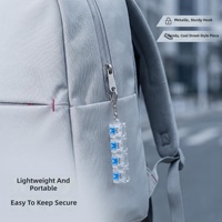 Porte-clés transparent avec logo personnalisé, clavier, touches, interrupteurs anti-stress, fidget clicker, base de clavier