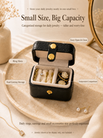 Boîte de voyage mini pour bijoux avec logo personnalisé, organisateur portable pour bagues et boucles d'oreilles, étui de rangement en velours, vente directe d'usine