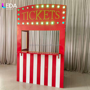 LEDA Nuevo Diseño de Cabina de Boletos de Hierro Forjado con Luces LED de Colores, Artículos Decorativos para Actividades de Celebración al Aire Libre - Product Image 4