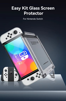 Pelindung Layar Kaca Tempered 9H Anti Debu, Cakupan Penuh, Pemasangan Mudah, Dilengkapi Alat Aplikator untuk Konsol Game Nintendo Switch 2