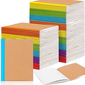 Livros de livros de papel de adesivo, livros de notas em branco para escrita ou caderno de viagem, a6, pocket, bloco de notas sem forro