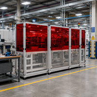 Clôture de sécurité modulaire en acier au carbone anti-arc pour robot de soudage, barrière d'isolation pour station de robot de soudage