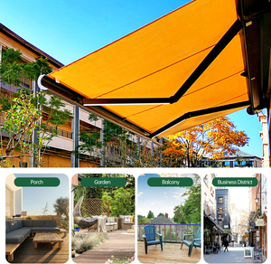 Auvent électrique pliable d'extérieur avec télécommande, cadre thermolaqué, structure pare-soleil pour balcon - Product Image 4