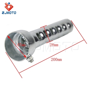 Knalpot baja sepeda motor, 2 buah 8 inci 200mm peredam suara dapat dilepas untuk Harley Honda Yamaha India 2 "OD Drag - Product Image 4