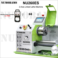 Tour à métaux horizontal Numobams NU260ES, portée de 260 mm, entre centres de 500 mm, 1500 W, semi-CNC, manuel, 220 V, pour tournage et filetage de métaux