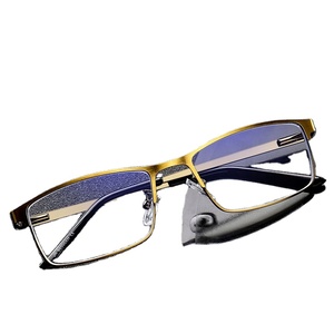 Lunettes de lecture Anti-lumière bleue 1 paire, <span class=keywords><strong>verres</strong></span> en résine haute définition pour hommes et femmes et personnes âgées, monture métallique - Product Image 2