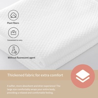 Toalla de Baño Ecológica Personalizable OEM de Gran Tamaño, Súper Suave, Altamente Absorbente, de Color Sólido, No Tejida, para Viaje