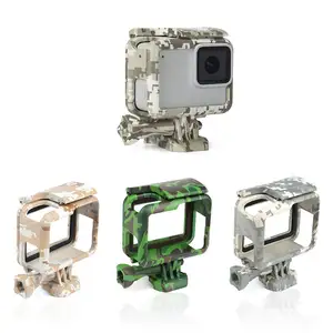 Camouflage Color Skeleton Case Protective Housing Open Side Frame for GoPro Hero 7/6/5 Outdoor Hunting