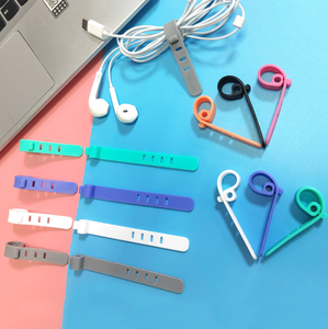 Sacs d'emballage réutilisables réglables multifonctionnels, sangle torsadée, anneau de fixation, boucle en caoutchouc, Silicone, fil de données, attache de câble à fermeture éclair - Product Image 2